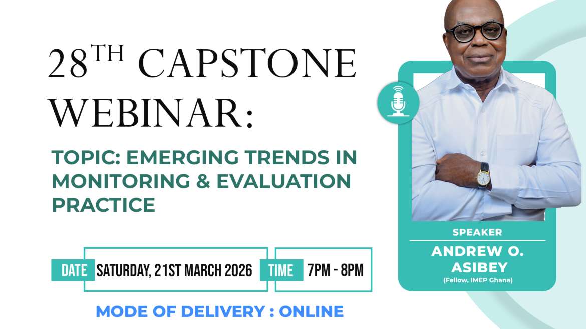28th Capstone Webinar on Emerging Trends in Monitoring & Evaluation Practice